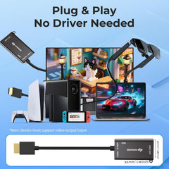 USB 3.0 to USB-C HDMI 2.0 Video Capture Adapter Cable