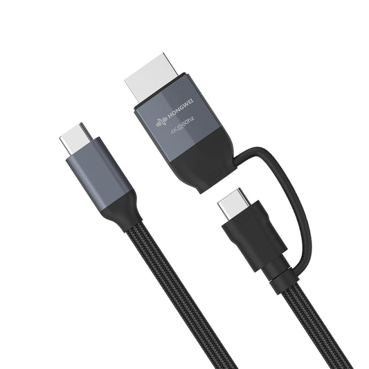 USB-C to HDMI+USB-C Screen Mirroring Cable