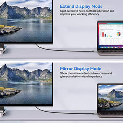 USB-C to HDMI+USB-C Screen Mirroring Cable